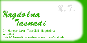 magdolna tasnadi business card